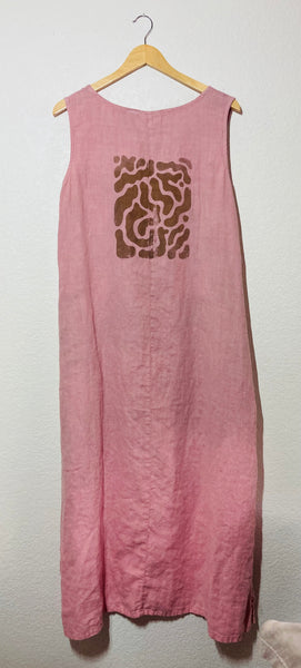 L ~ Linen Fingerprint Dress